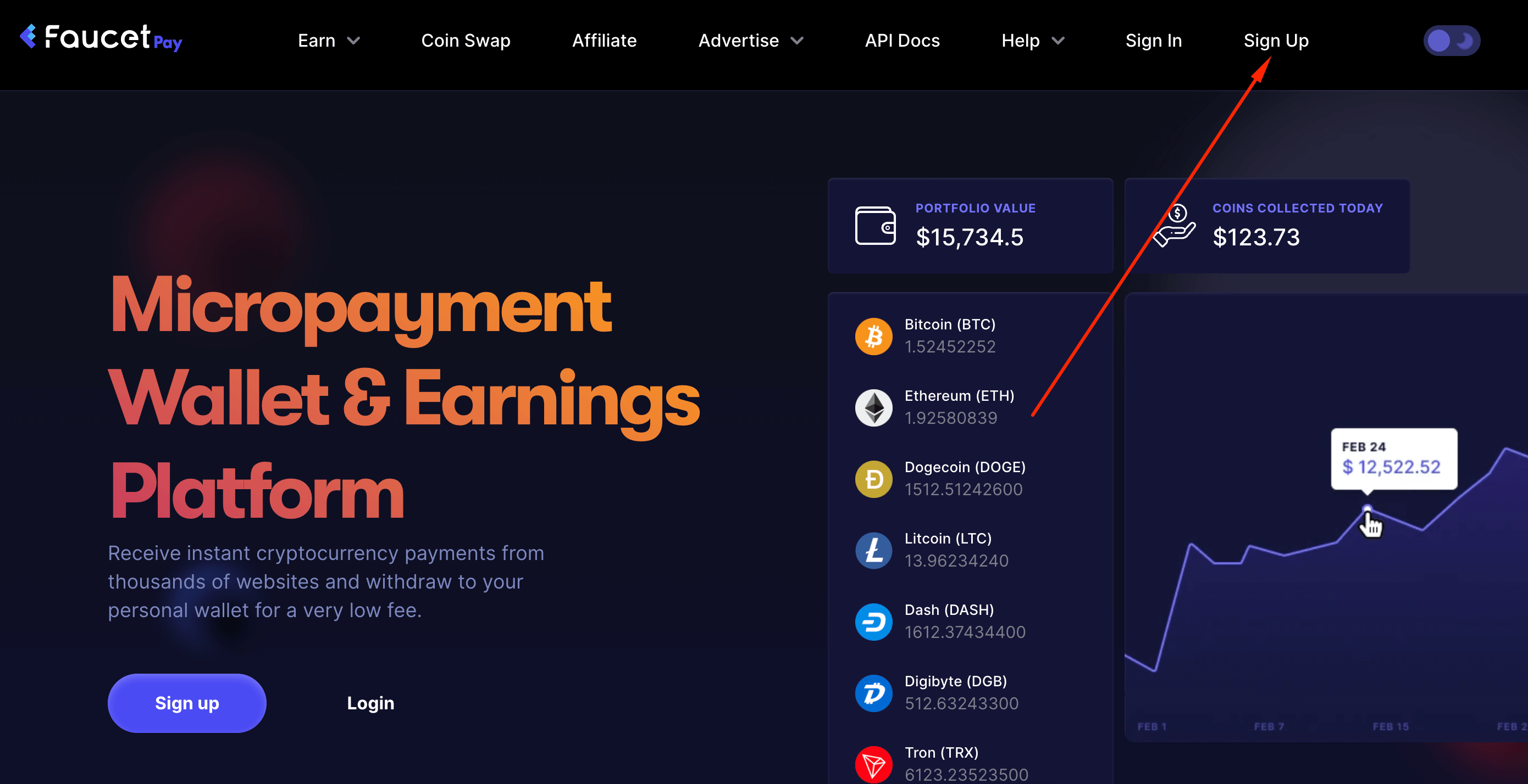 Faucetpay signup link